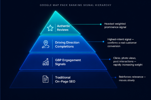 Google map pack ranking signal hierarchy